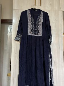 Navy Blue Naira Cut Dress 👗