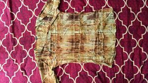 Earthy Brown & Yellow Fusion Top