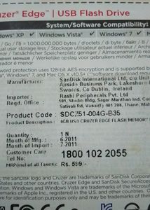 Brand New SanDisk 4 GB Pendrive