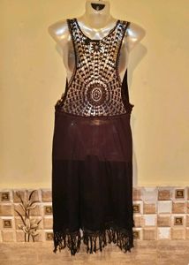 🎁Buy 2 Get 1 Free🎁Black Fringe Beach Dress