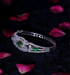 Green Brass SilverPlated Handcrafted Bracelet