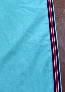 Light Blue Wide-Leg Jeans with Racing Stripe