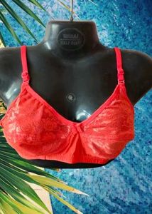 Red Floral Bra