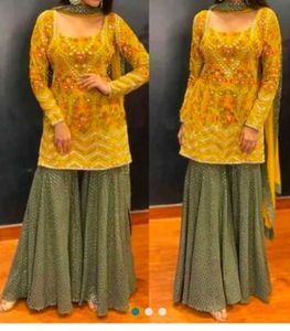 HAVVY EMBROIDERY WORK WITH RIYAL MIRROR HAND WOR