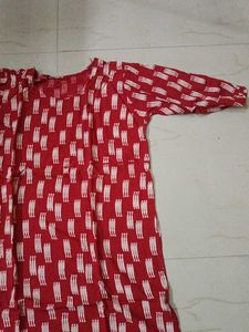 Red Straight Suit For Women
