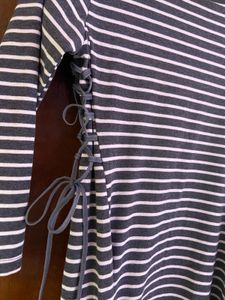 Striped Dress with Tie Detail