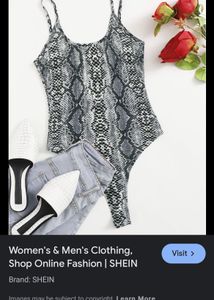 Shein Snakeprint  Bodysuit