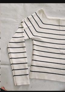 Striped Square Neck Top