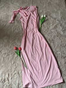 Pink One Shoulder Dress