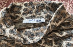 Zara Animal Print Soft Touch Top