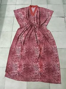Vintage Leopard Print Maxi Dress