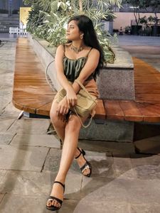 Green Satin Ruched Cami Top