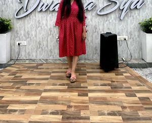 Pink Patterned Dress