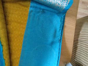 Blue And Mustard Saree (Women&#39;s)