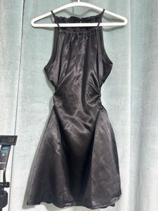 Satin Halter Mini Dress