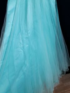 Women Light Blue Wedding Long Gown | Bust 34 | Wai