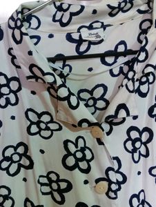 White Floral Shirt
