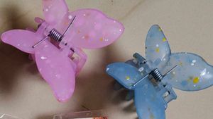 5pcs butterfly and heart shaped hair claw clips fo