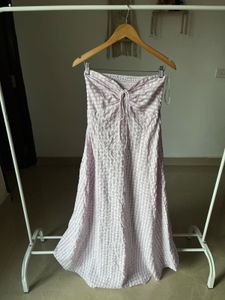 Lilac Cotton Tube Dress