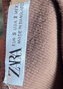 Zara size S Ribbed open back Top