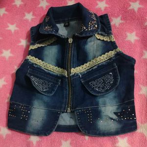 Denim Skirt Set with Jacket