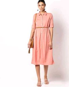 Peach Shirt Dress
