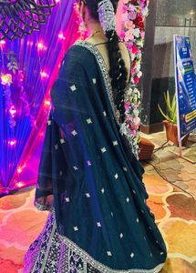 Green Fully Embroided Lehanga
