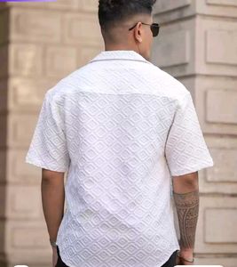 White Oversized  Structured Cuban Collar Shirt