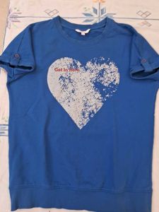 Vibrant Blue Cotton Regular Tshirt