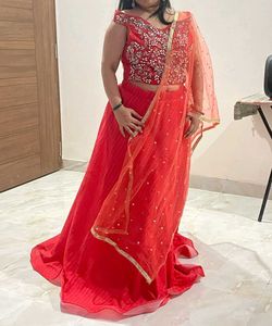 ❤️Carrot Colour Lahenga❤️