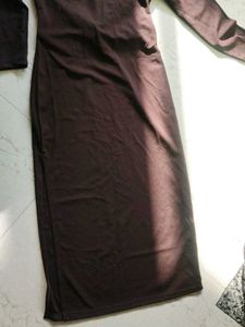 Elegant Brown Midi Dress