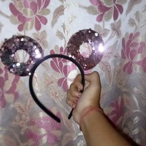 Sequin Mickey Ears Headband Sprinkle Dount Hairban