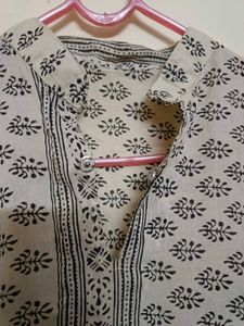 Cream Color Knee Length Kurta