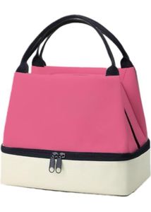 Pink &amp; Beige Tiffin Bag