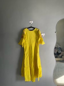 Yellow Embroidered Dress