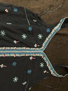 Embroidered Sleeveless Top