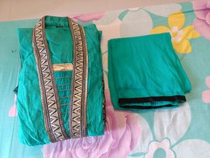Unused Anarkali Long Silk Gown With Ful