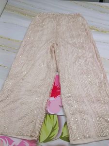 (100)Sparkly Wide Leg Pants