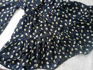 Daisy Print A-line Dress