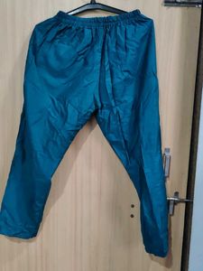 Teal Silk Blend Pants