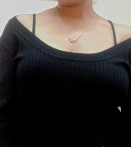 Black ¾ Sleeve Top