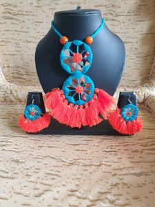 Navaratri special Necklace with earrings
