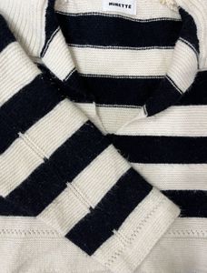 MINETTE Striped Polo Sweater