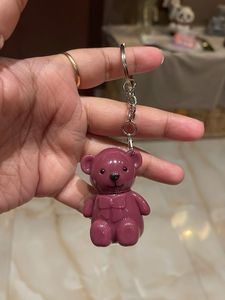 Korean Teddy Lipstick Keychain 🧸