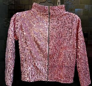 Sequin Bomber Jacket