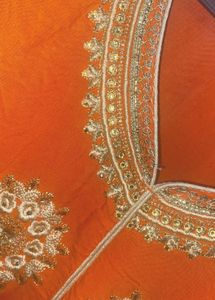 Orange Embroidered Kurta