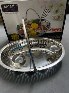 Pooja thali Basket Stainless Steel