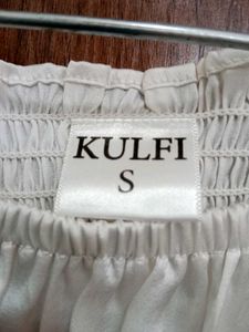 White Crop Top with Puffy Sleeves