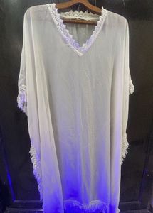 Lace Trim Chiffon Cover-Up