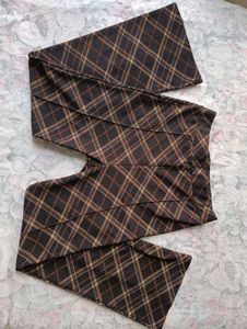 Brown Stretchable Flared pants for autumn